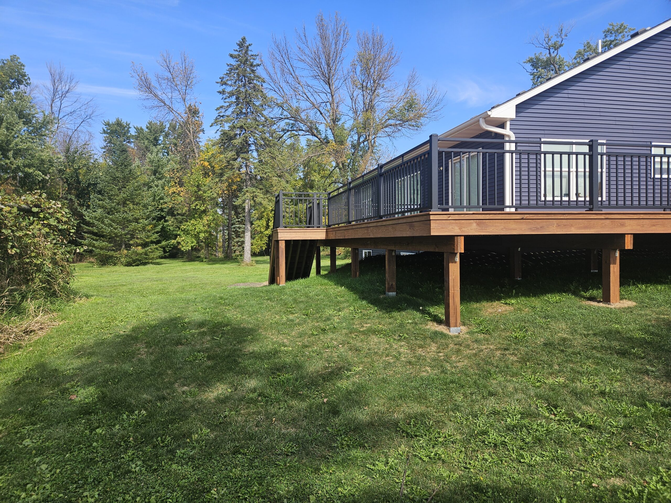 Custom deck built for a Credit River, MN home