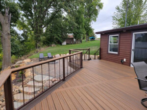 Lake side Trex Deck with Havana Gold and Spiced Rum