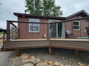 Lake side Trex Deck with Havana Gold and Spiced Rum