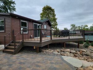 Lake side Trex Deck with Havana Gold and Spiced Rum