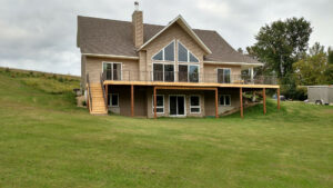 Traditional Cedar Deck with Westbury Railing-2