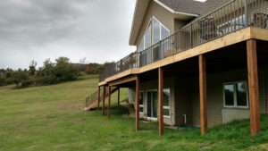 Traditional Cedar Deck with Westbury Railing-3