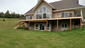 Traditional Cedar Deck with Westbury Railing